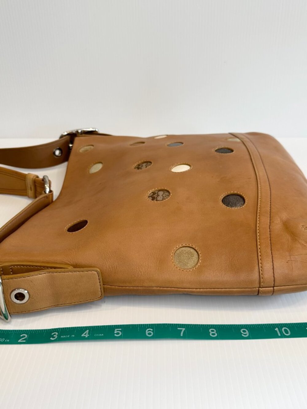 COACH Tan Polka Dot Limited Edition Hobo with Nickel Hardware - Picture 13 of 15